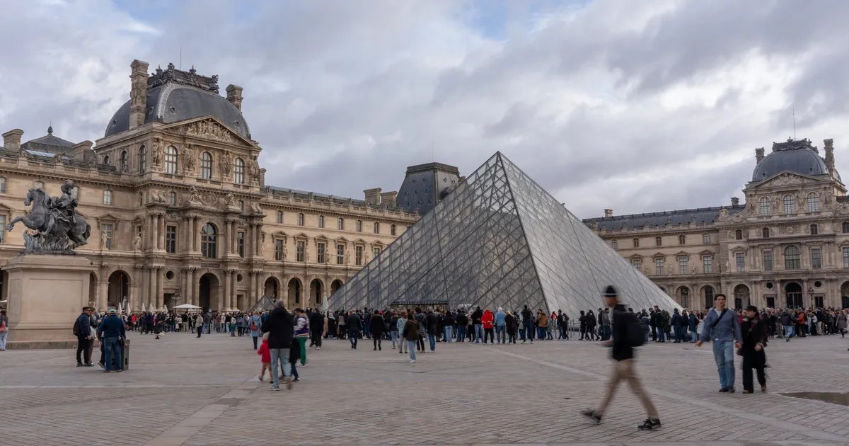 Louvre Museum exterior, showcasing its iconic architecture