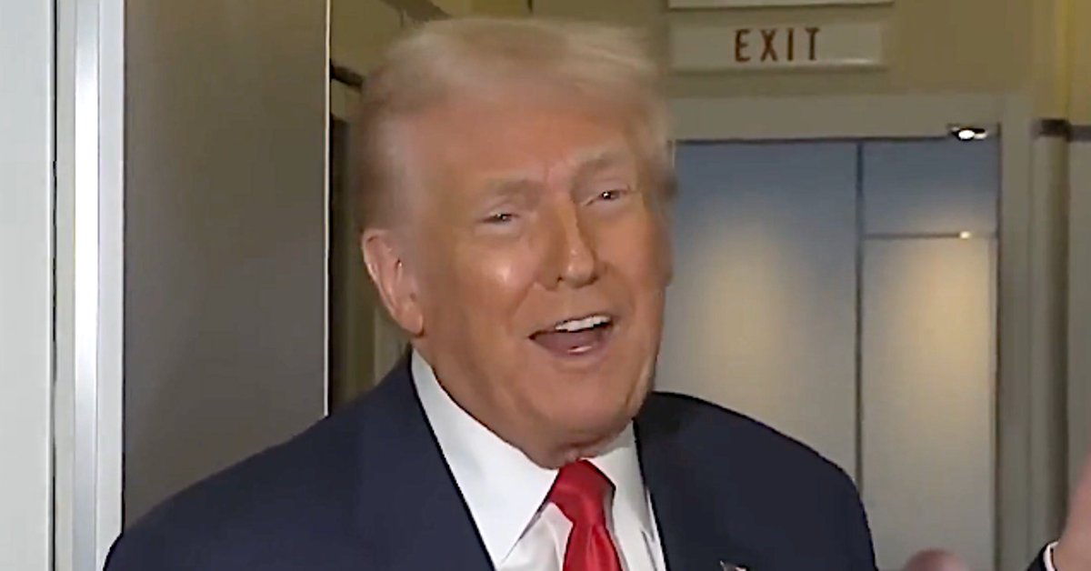 Donald Trump on Air Force One during turbulence