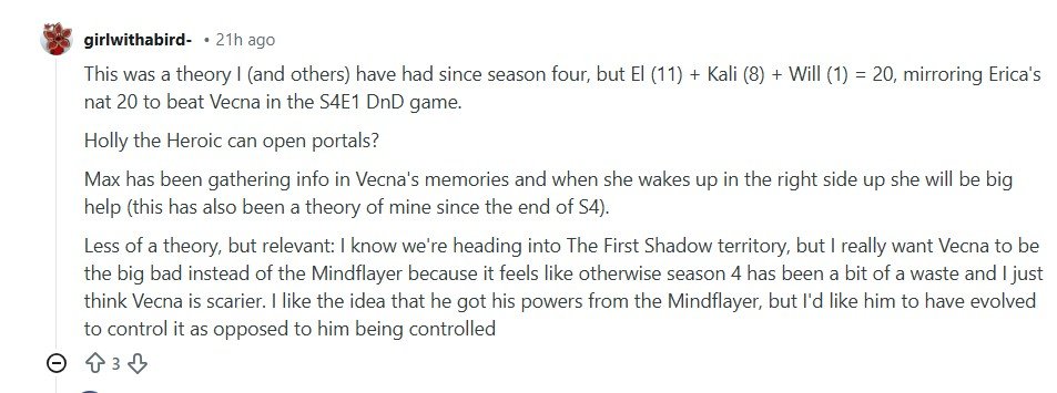 Eleven looking determined, ready to face Vecna.