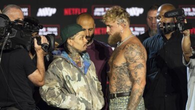 Jake Paul discusses legitimacy of Tank Davis fight, legal threats to critics, and fiancée’s Olympic hopes