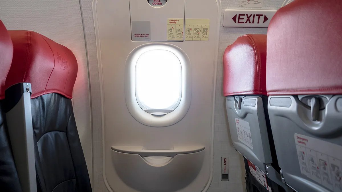 Flight attendants receiving safety training
