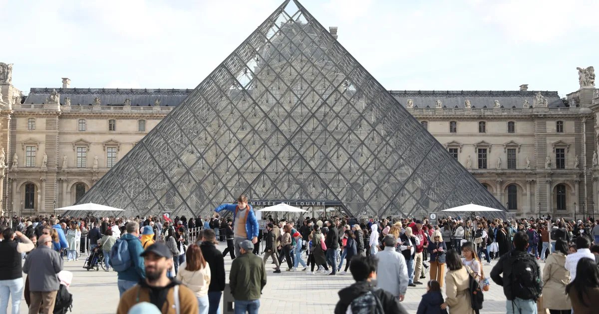 Exterior view of the Louvre Museum in Paris