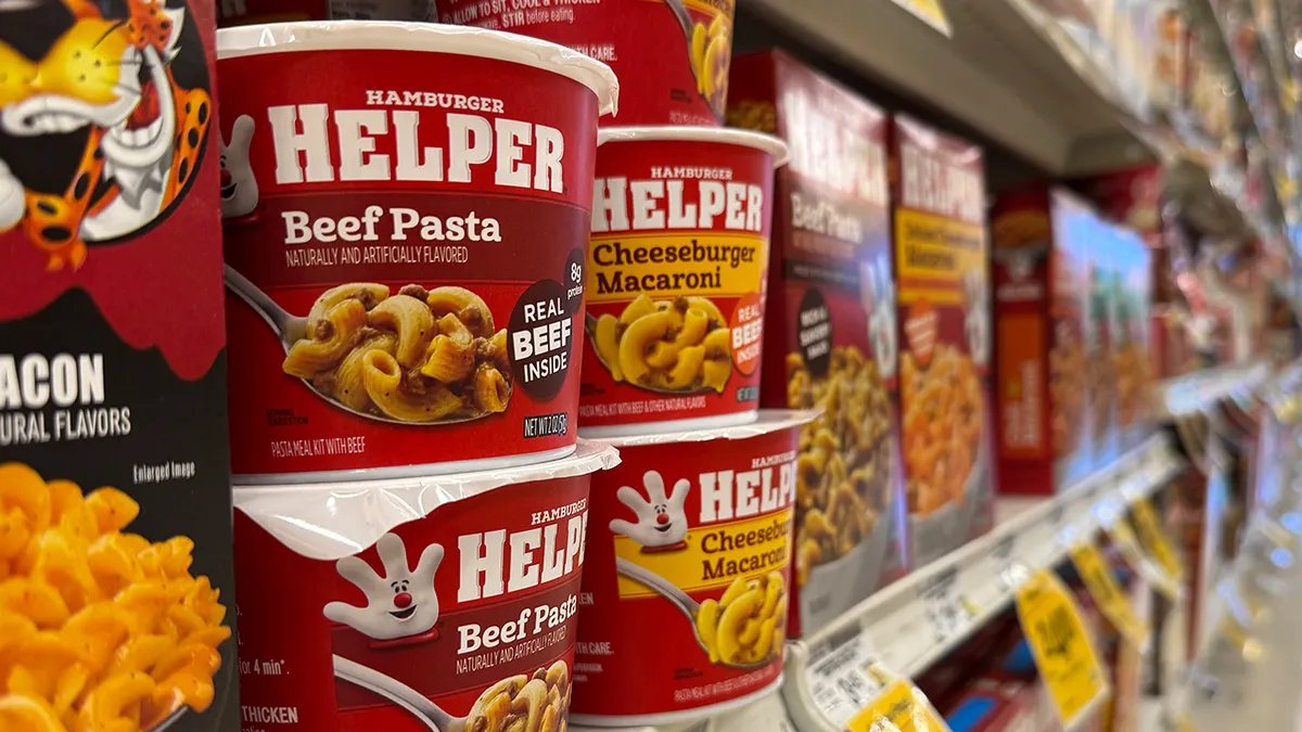 Variety of Hamburger Helper meals prepared and ready to eat