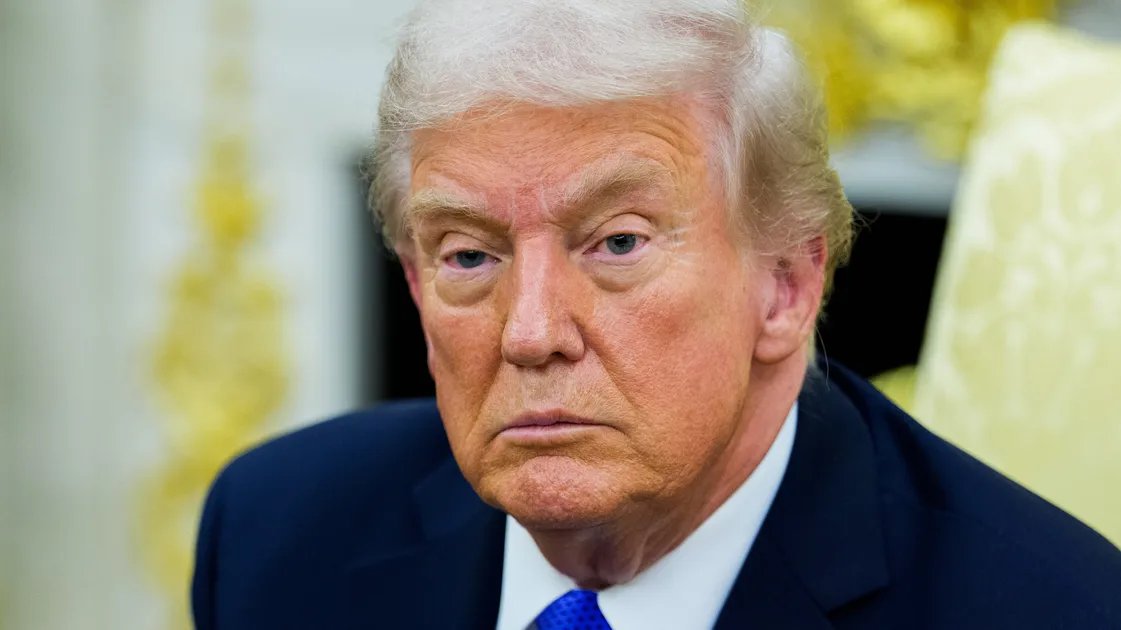 President Trump speaking at a rally, giving a warning.