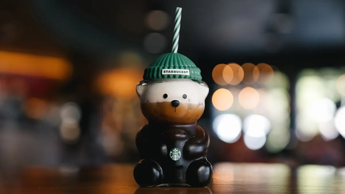 A collection of various Starbucks holiday cups