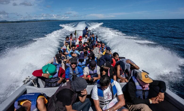 The boat in Panama carries them south, away from their American dream