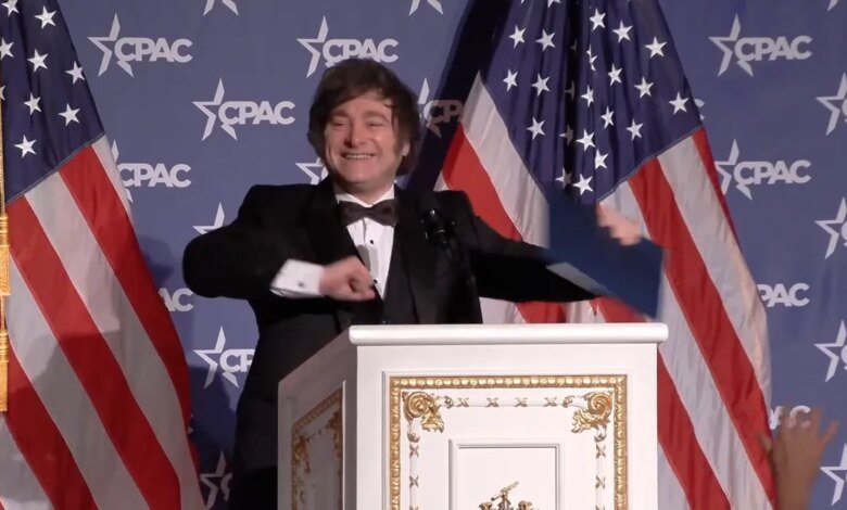 Argentine President Javier Milei does the 'Trump Dance'