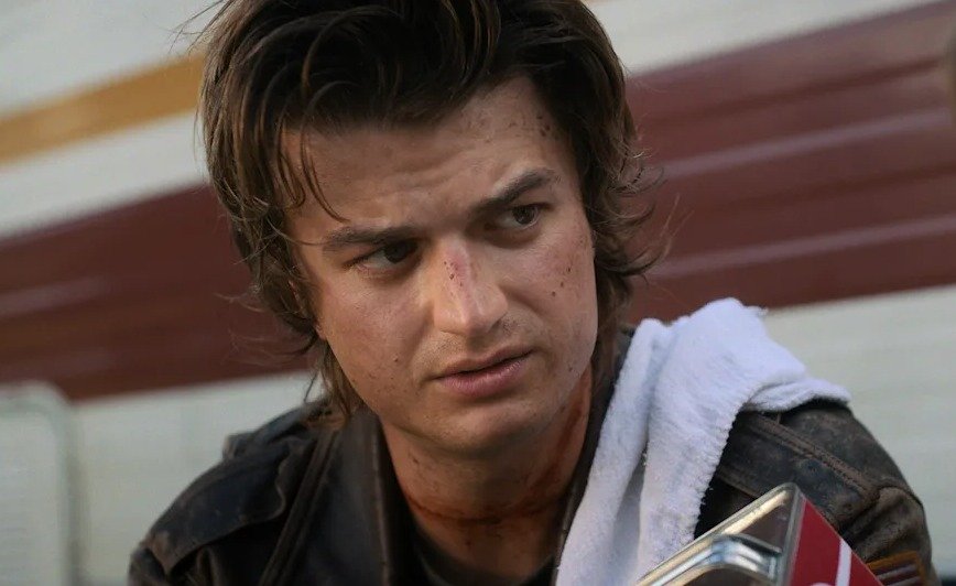 The Stranger Things cast looking concerned.