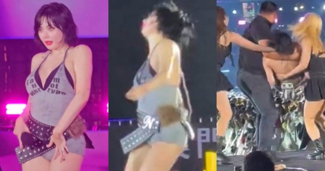 HyunA performing at Waterbomb festival moments before the incident.