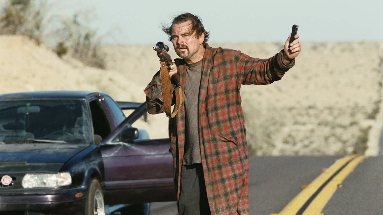 A behind-the-scenes shot from the filming of 'One Battle After Another', showcasing historical set design.