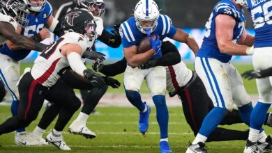 Chris Ballard, general manager of the Indianapolis Colts, kissed Jonathan Taylor on national television