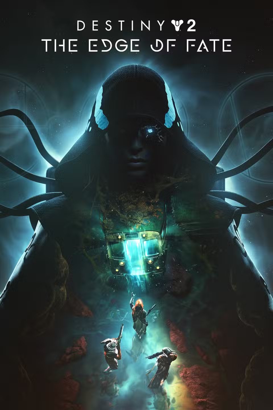 Guardians standing ready in a futuristic battleground, their Exotic weapons gleaming with new power.