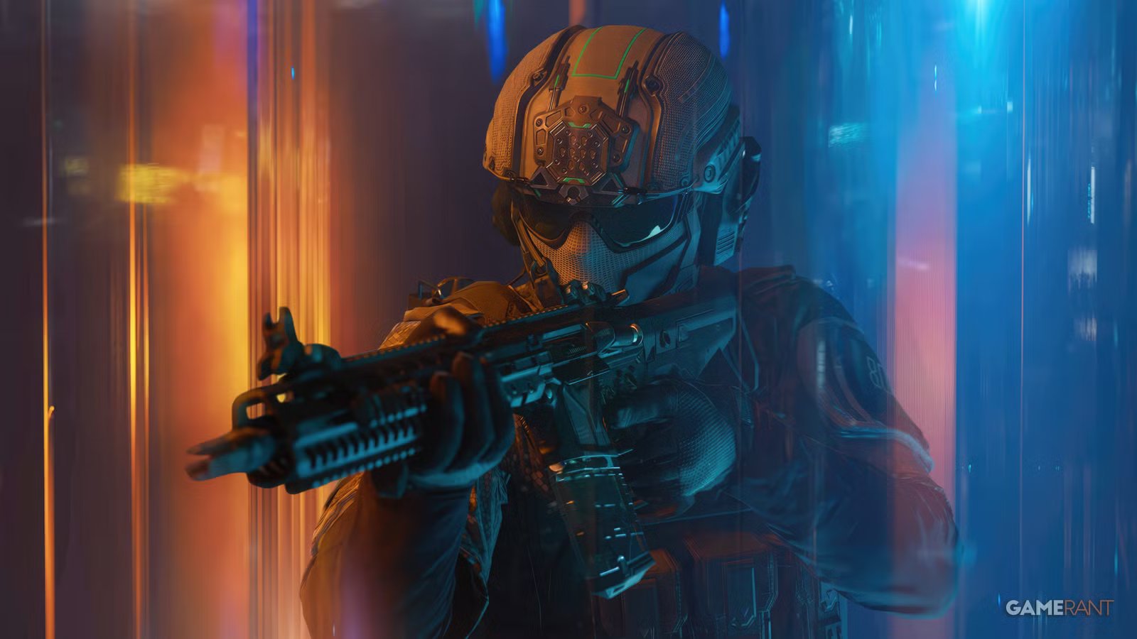 A Call of Duty player skillfully aiming with a controller, highlighting the precision enhanced by aim assist.