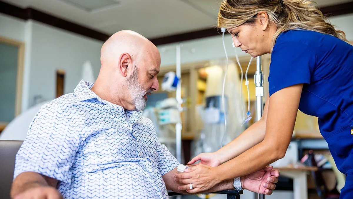 Conceptual image of cancer cells being deprived of nutrients.