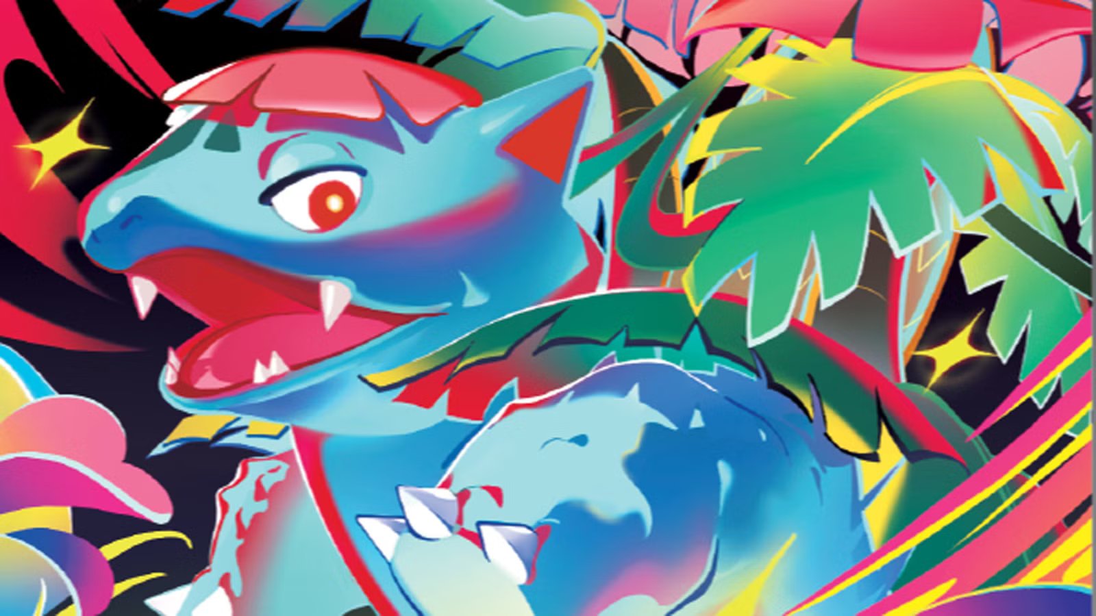 A vibrant display of the upcoming Pokemon TCG Mega Evolution Set, showcasing the new card designs and artwork.