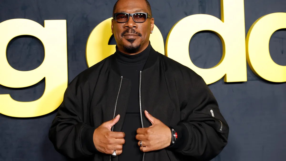 Eddie Murphy, iconic comedian and actor, known for Beverly Hills Cop and other roles.