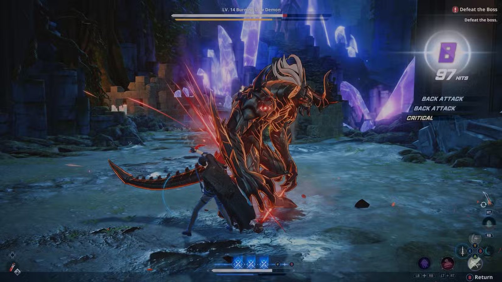 A Hunter executing a powerful OVERDRIVE attack