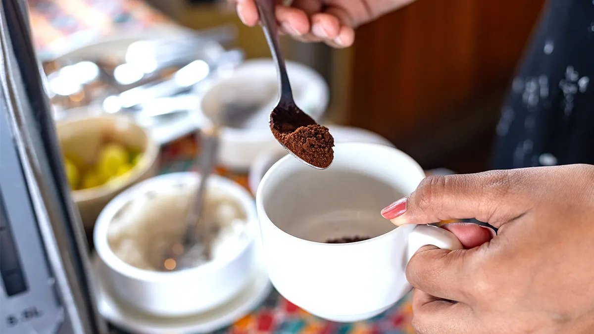 A modern cafe serving retro-inspired coffee drinks.