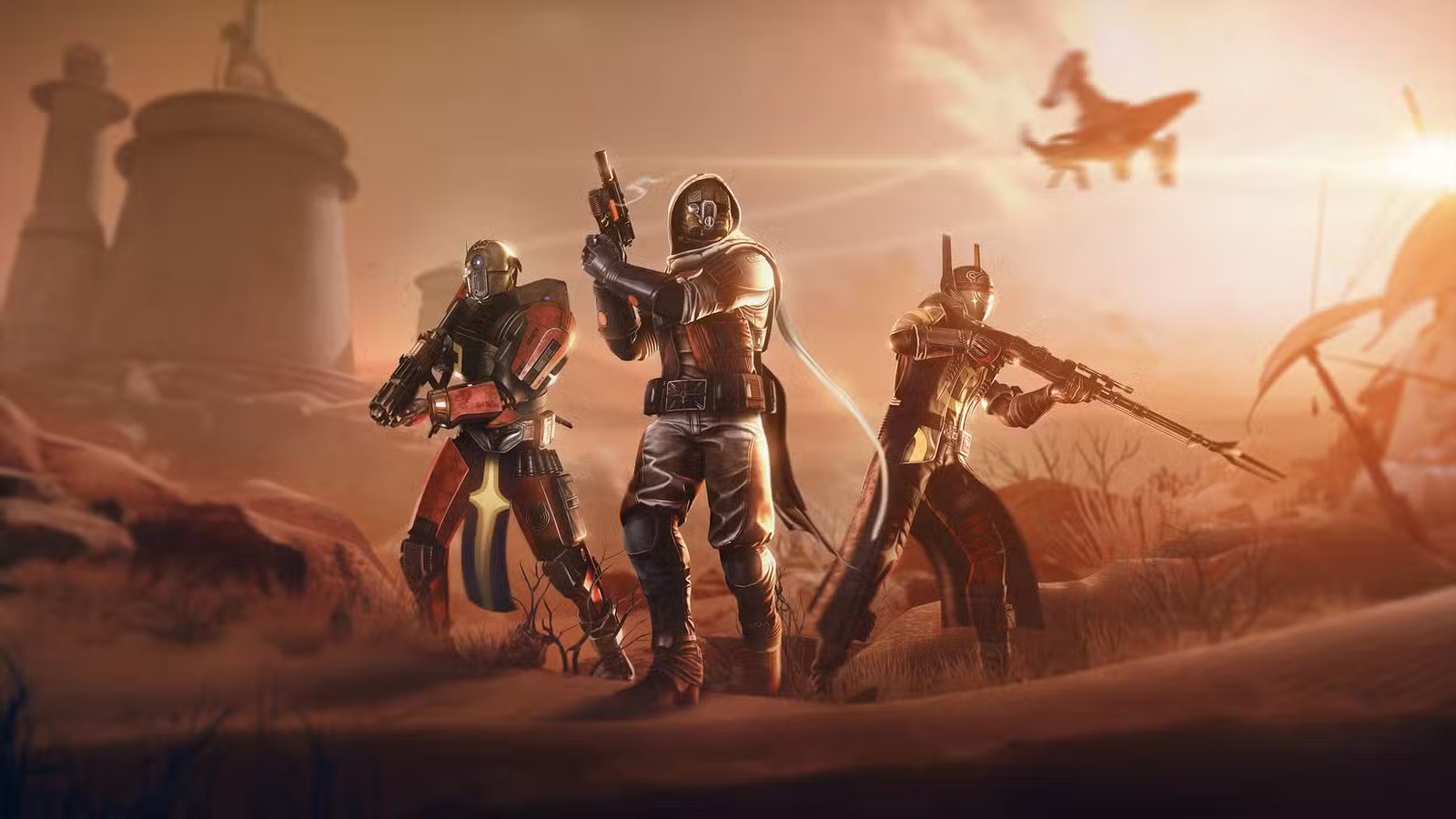 Concept art showcasing a diverse group of Guardians preparing for battle in Destiny 3.