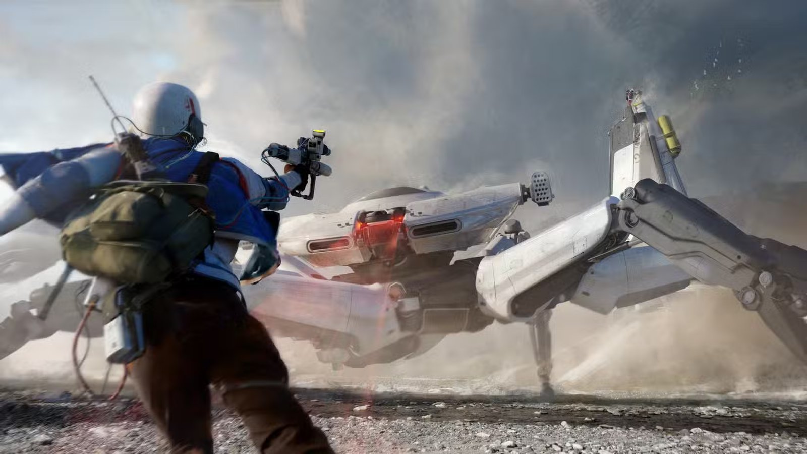 An intense firefight in ARC Raiders, highlighting the game's fast-paced action and strategic combat.