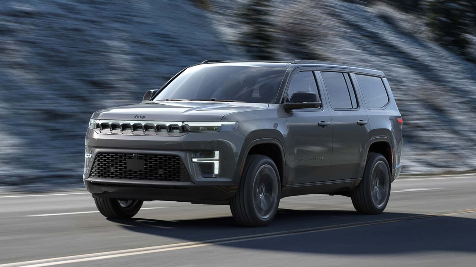 Front view of the redesigned 2026 Grand Wagoneer