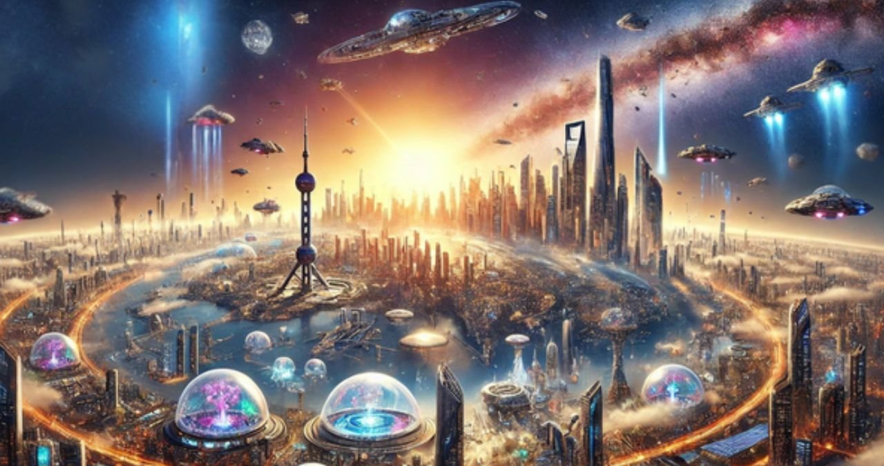 Conceptual image of the Dark Forest Theory with cloaked ships