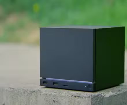 The Steam Deck, Valve's handheld gaming device.