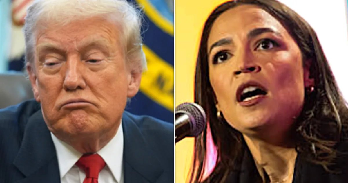 Alexandria Ocasio-Cortez delivering a speech.