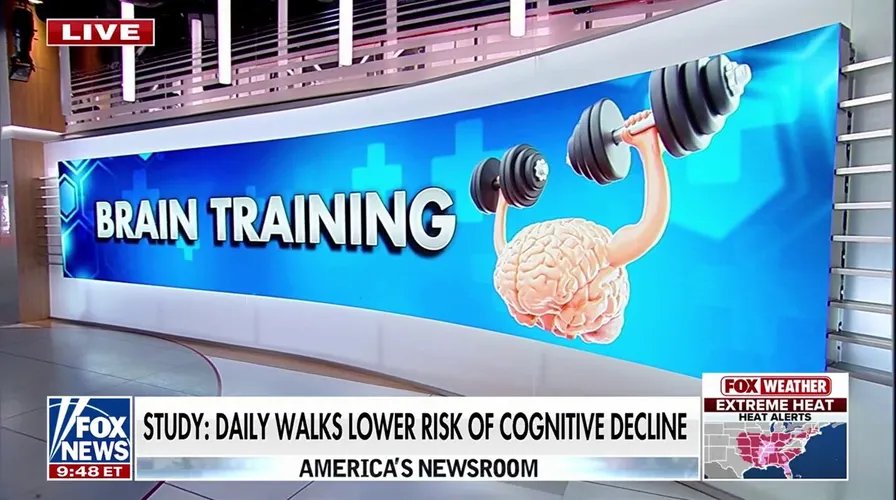 Brain scan illustrating the impact of daily walking on Alzheimer's markers