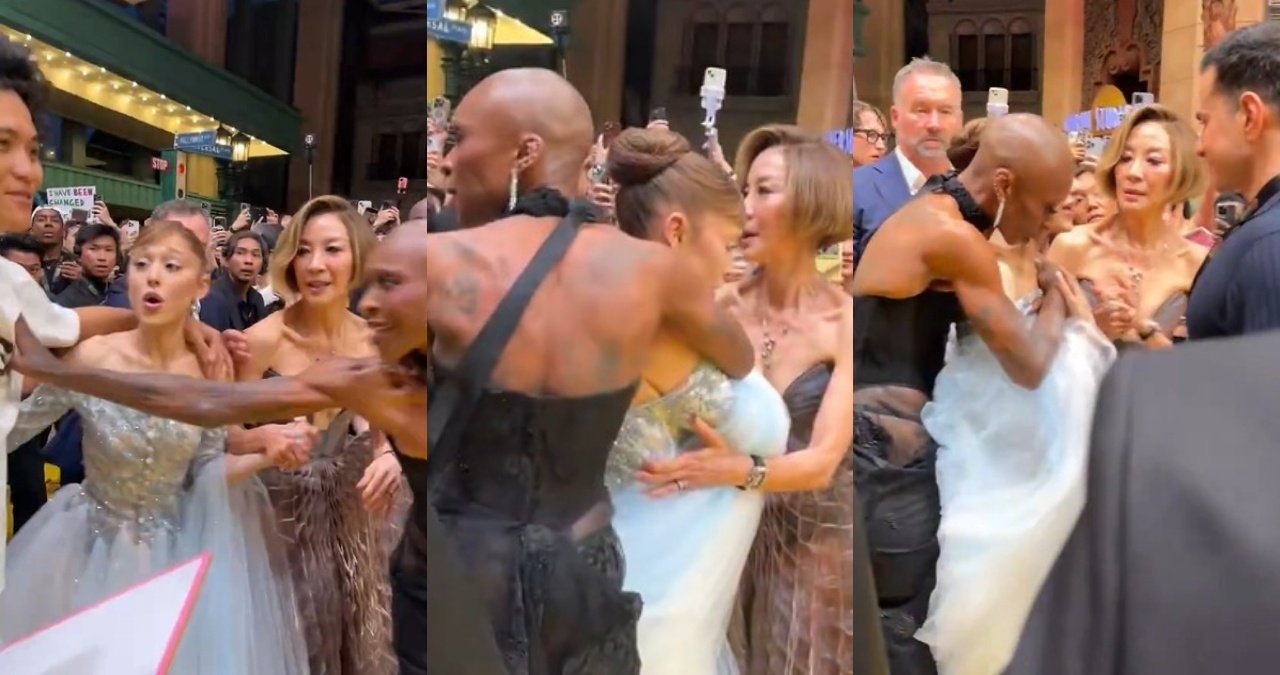 Ariana Grande and Cynthia Erivo at the 'Wicked: For Good' premiere.