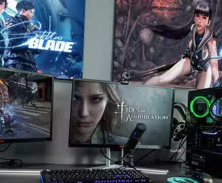 A close-up view of Lyra's combat style, showcasing her agility and power.