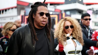 Beyoncé wears sultry racing gear at F1 Grand Prix in Las Vegas