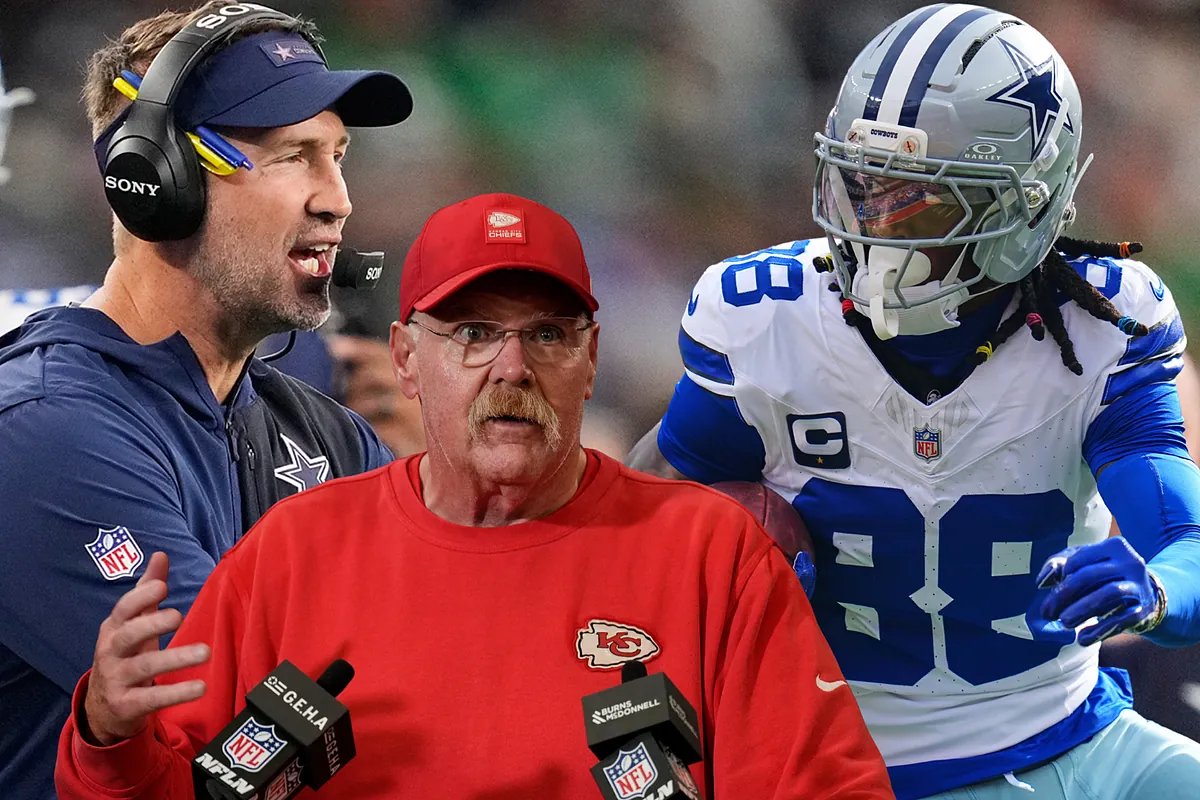 Brian Schottenheimer gesturing during a Cowboys practice, suggesting strategic plays.