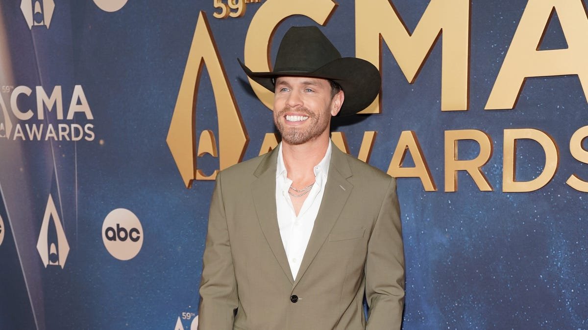 A vibrant collage showcasing predicted fashion trends for the 2025 CMAs red carpet, including bold colors, intricate embroidery, and modern takes on classic country styles.