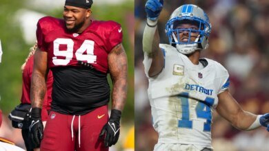 Daron Payne's punch on Amon-Ra St. Brown steals spotlight as President Donald Trump watches on