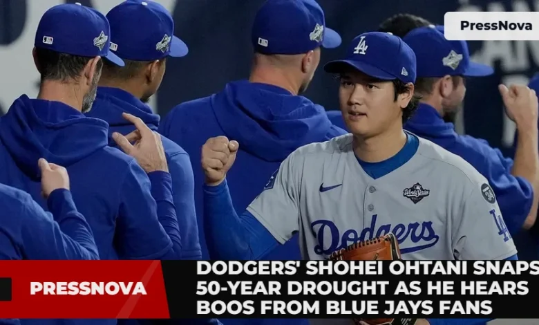 Dodgers' Shohei Ohtani snaps 50-year drought with Game 7 hit against Blue Jays in Toronto.