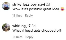 A screenshot from the viral video, focusing on the intricate robotic arm preparing to cut hair.