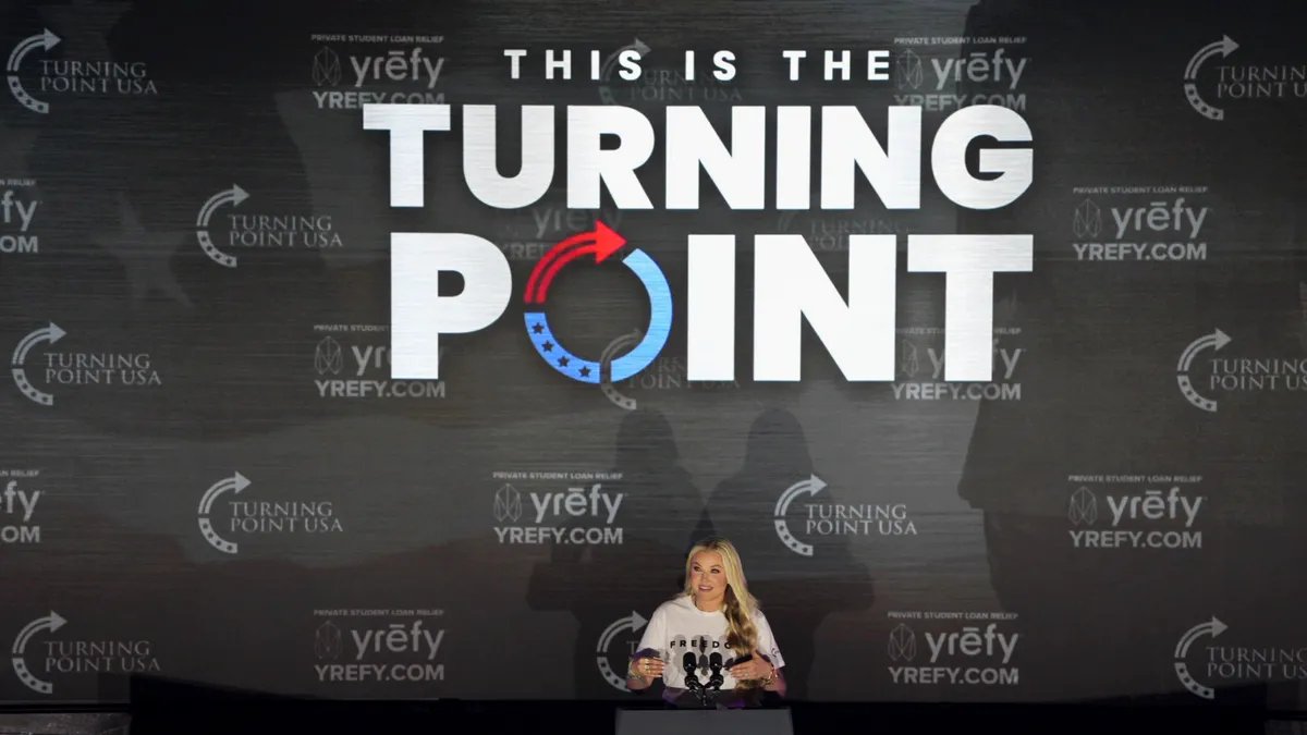 Protesters clash outside the Turning Point USA event at UC Berkeley.