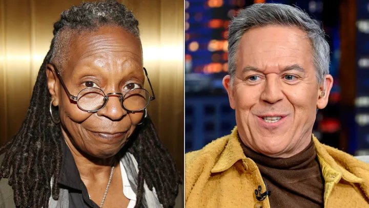 Whoopi Goldberg on The View, a frequent target of Gutfeld's humor, yet admired by him.