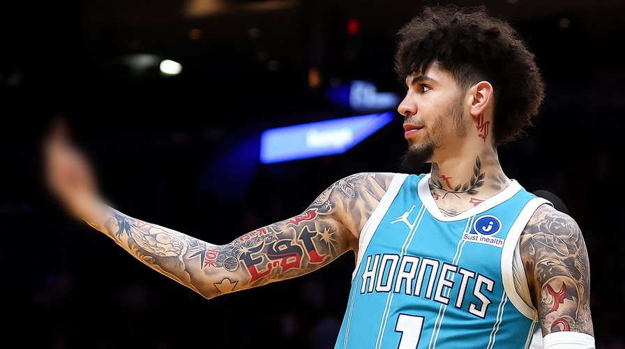 Close-up of LaMelo Ball during a game