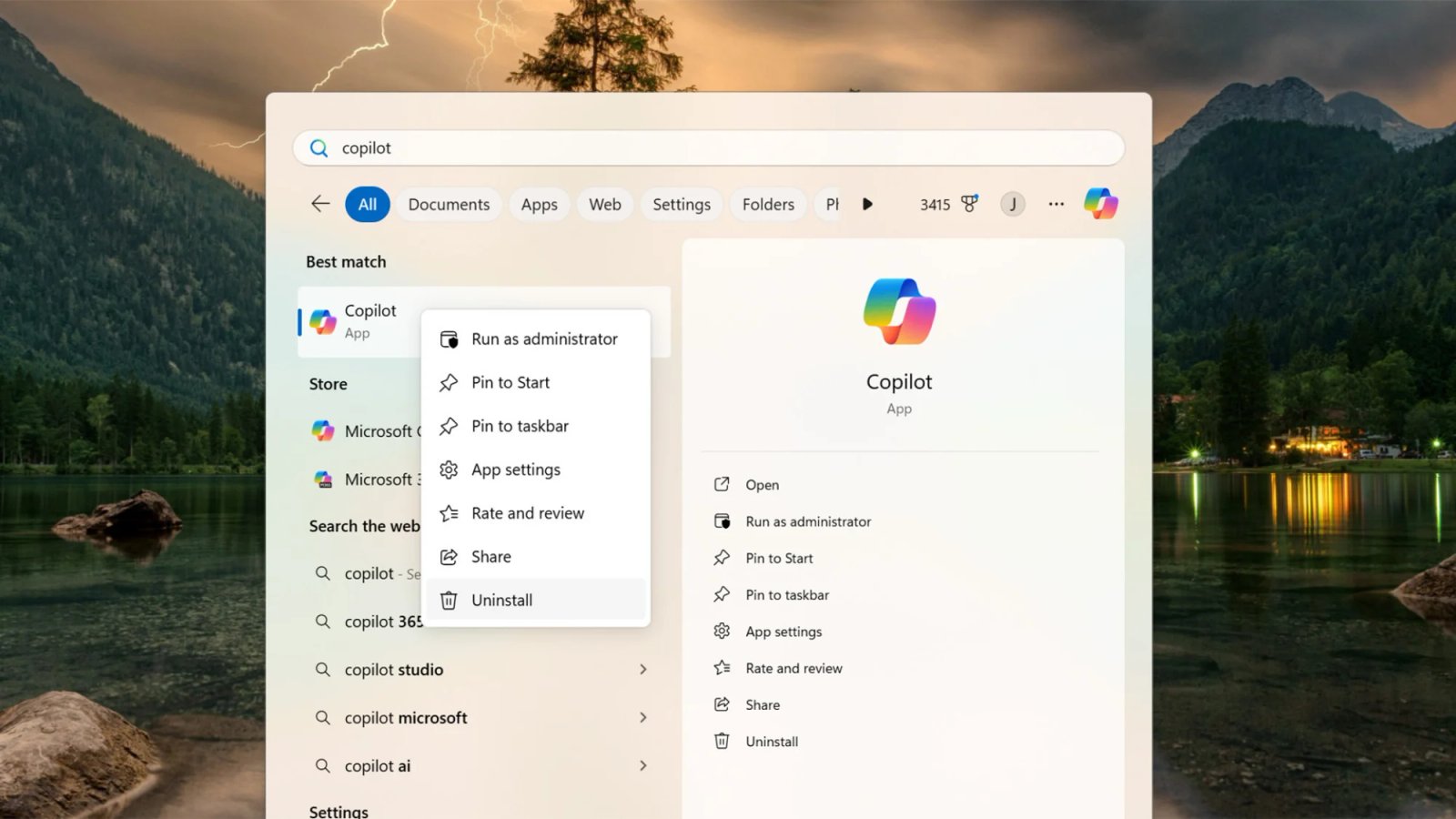 A screenshot of the Windows 11 Registry Editor, specifically showing the WindowsCopilot key and the TurnOffWindowsCopilot DWORD value.