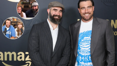 Jason and Travis Kelce reveal that Kylie Kelce and Taylor Swift will not be guests on "New Heights," but they still made fans happy