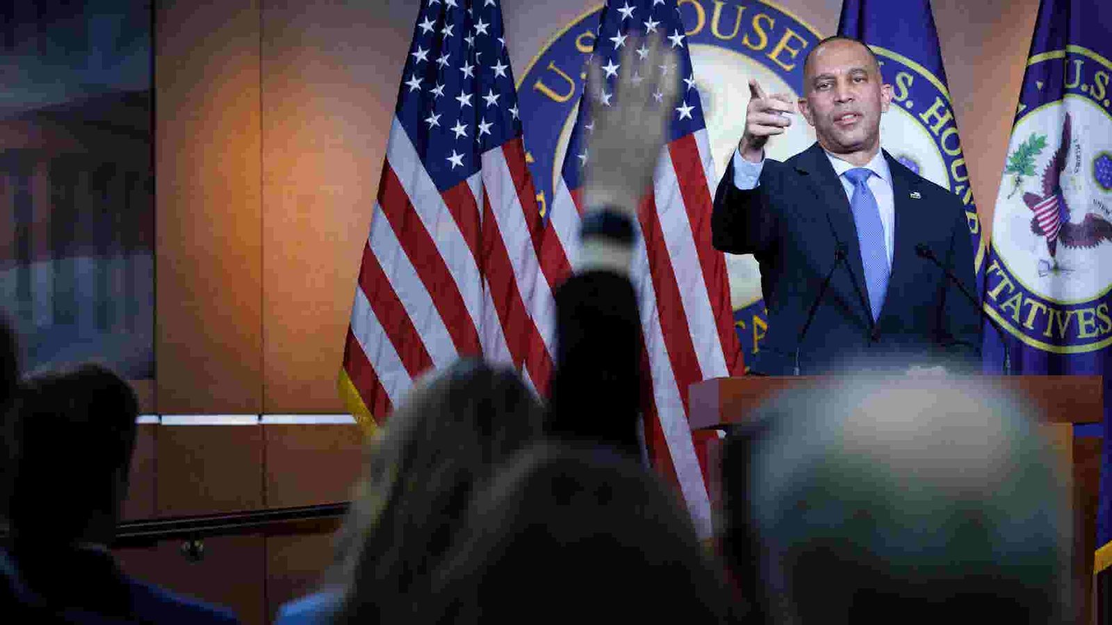 President Johnson delivers a pivotal address, announcing the end of the government shutdown, a moment met with national relief.