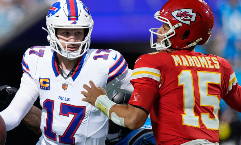 Josh Allen starts losing patience with one of his receivers, feeling the pressure of facing Patrick Mahomes again