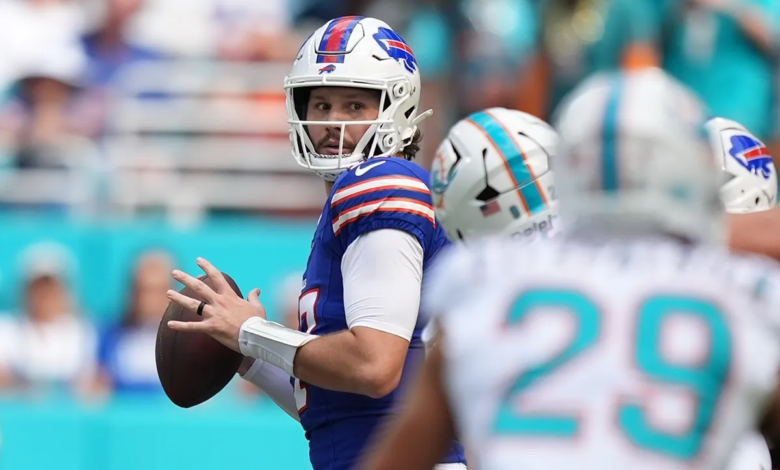 Josh Allen's performance against the Dolphins leaves him with an unusual statistic in his career with the Buffalo Bills