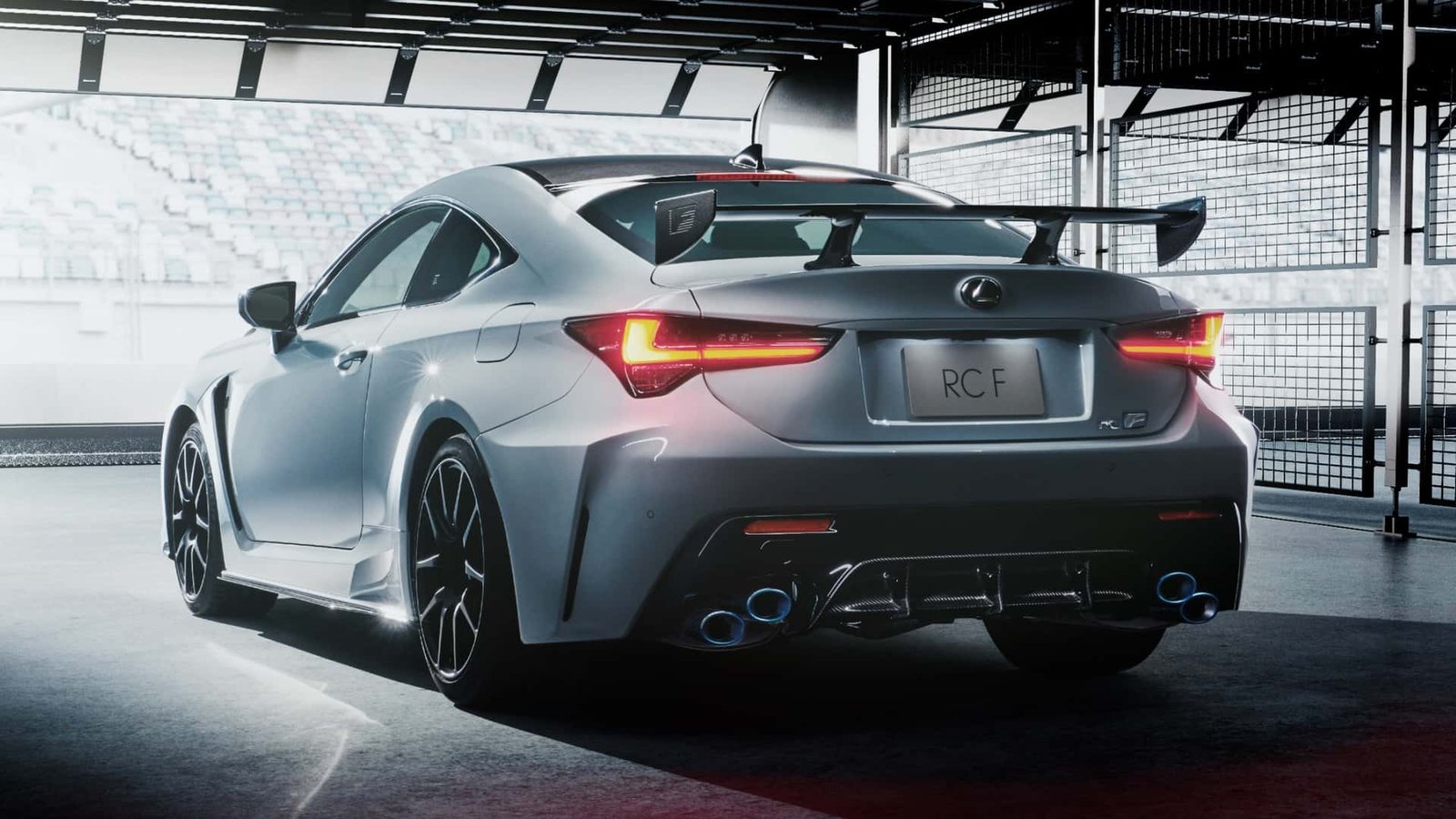 Lexus RC F showcasing performance at a track day Lexus RC F showcasing performance at a track day