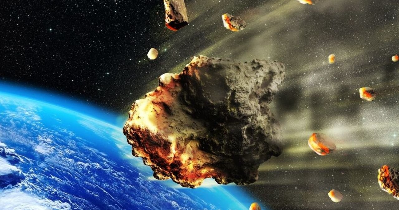Artist's rendering of asteroid 2007 FT3 approaching Earth