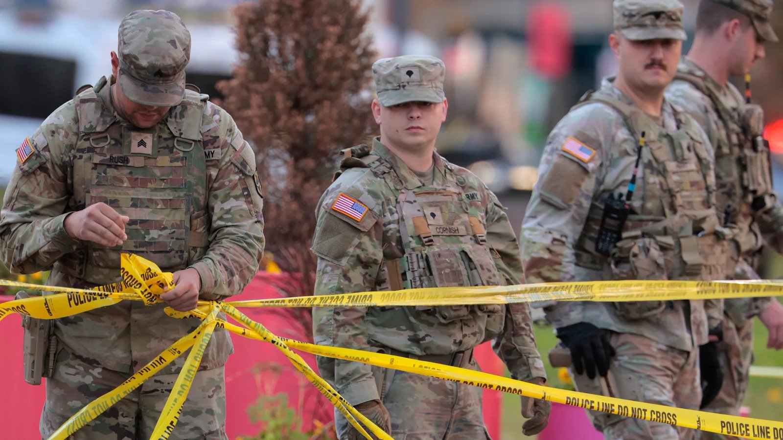 National Guard troops deployed for border security.