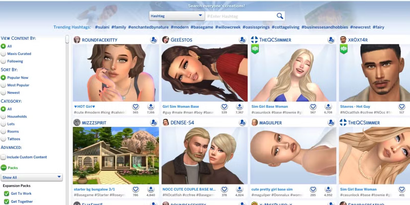 Conceptual image of Sims 4 SimSearch interface with advanced filters, showing improved search capabilities
