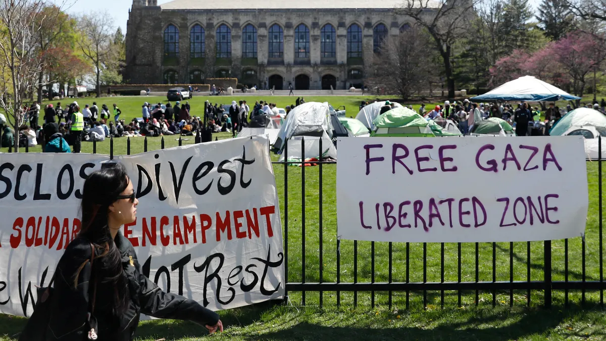 Northwestern University campus on a sunny day